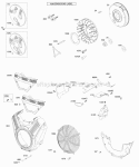 Rotating Screen Flywheel Blower Housing Diagram and Parts List for 543275-0111-E1  Briggs and Stratton Engine